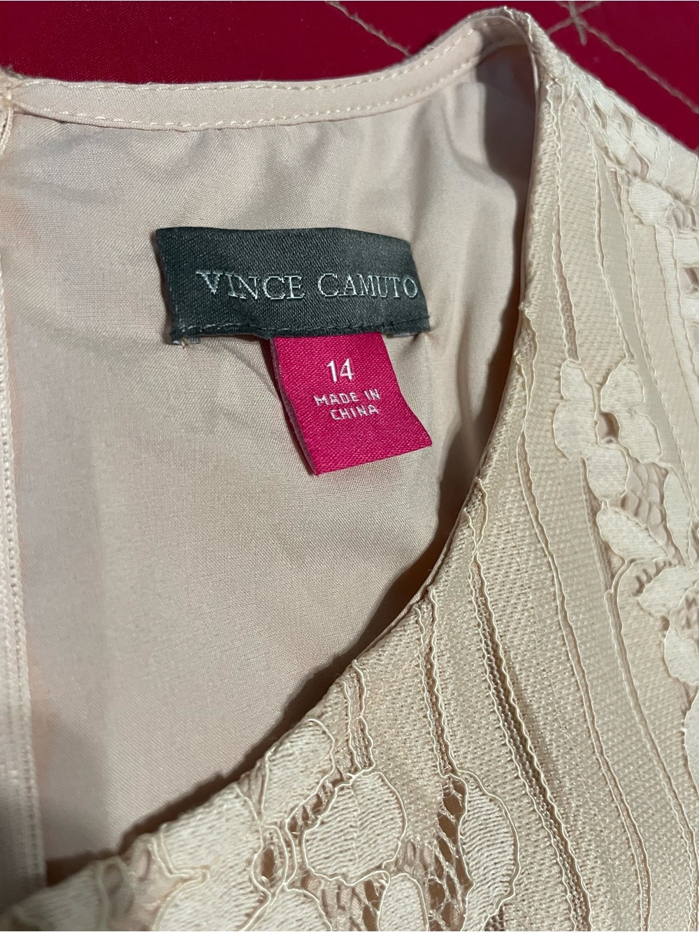 Vince Camuto Blush Crochet Sleeveless Wide-Leg Jumpsuit - Picture 3 of 4